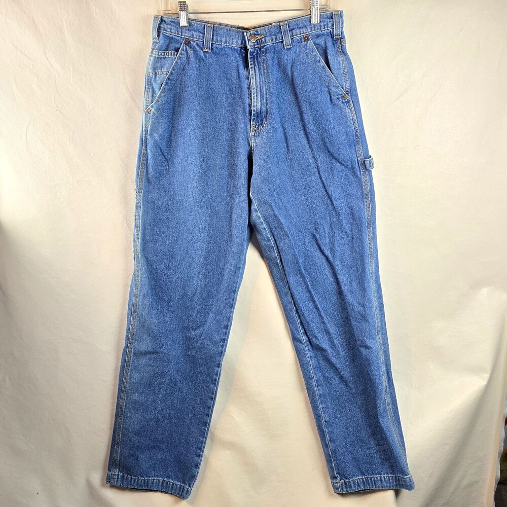 Timberland Jeans Mens 32x33 Blue Carpenter Workwear Straight Leg Denim Medium